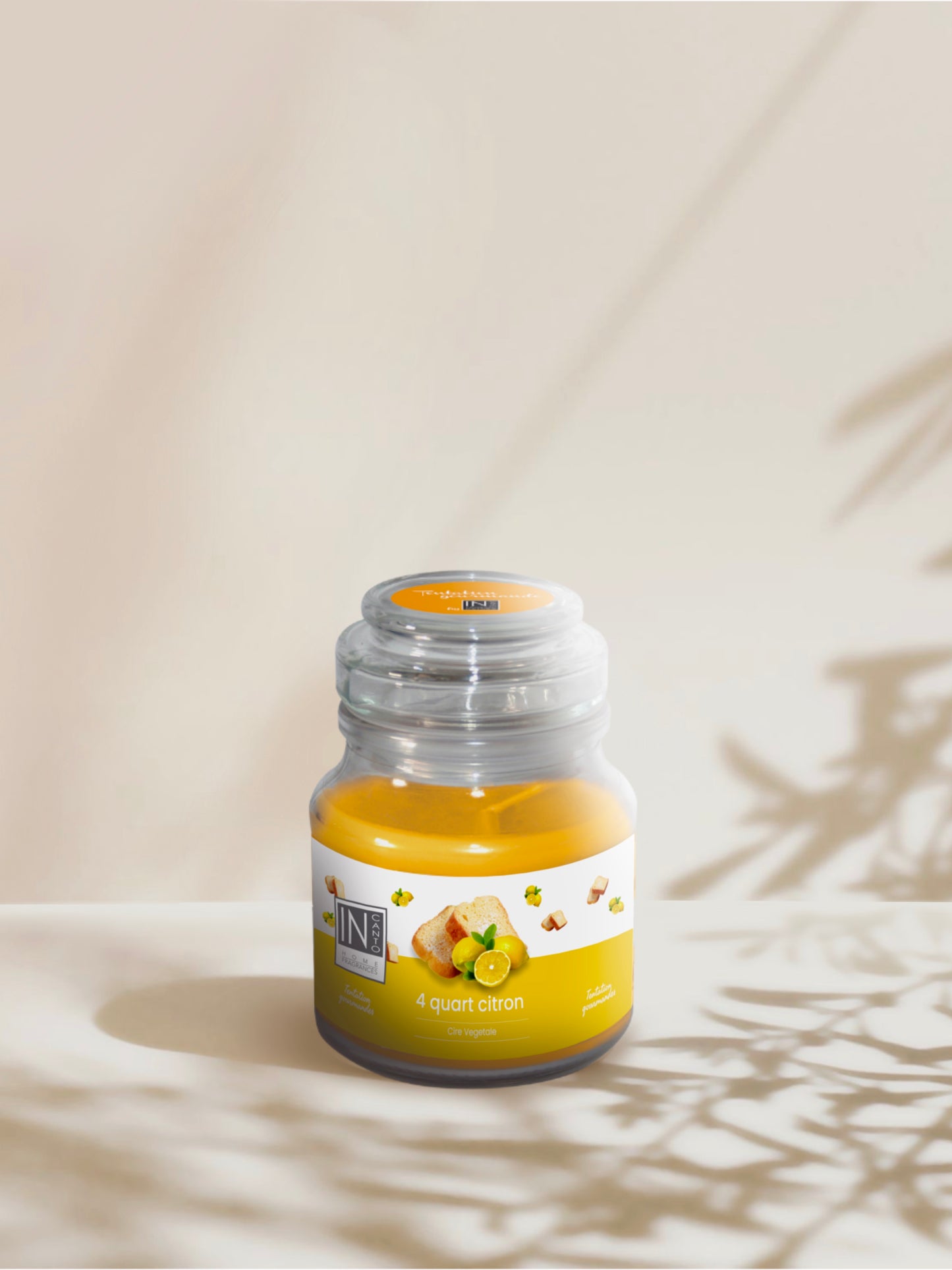 Image d'une bougie parfum 4 quart citron In canto.