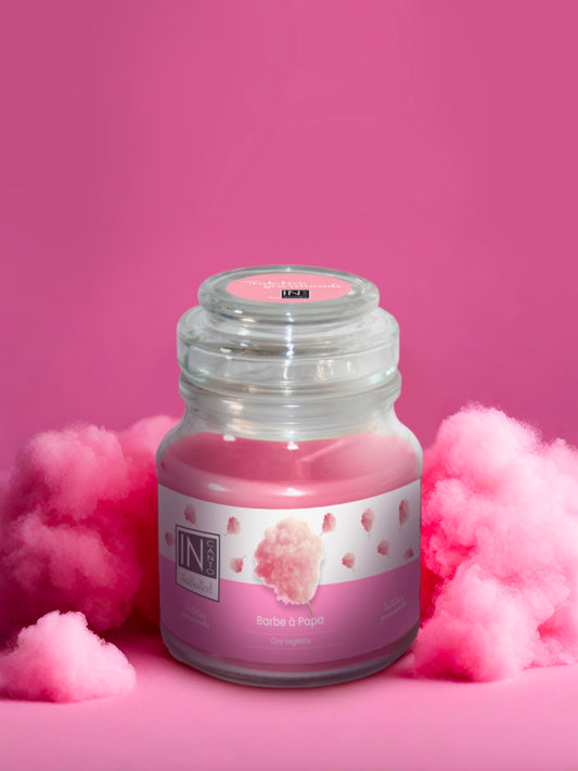 Image d'une bougie parfum barbe à papa In canto.